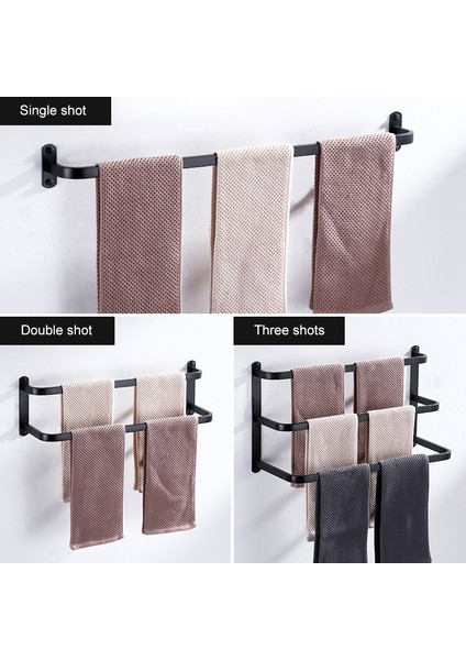 SIYAH-TEK-39CM Tarzı Yumruk Izi Olmadan Askılı Havlu Askısı Duvara Monte Paslanmaz Çelik cm Havlu Rafı Banyo Havlu Çubuğu Mat Havlu Tutucu (Yurt Dışından) indirimleri