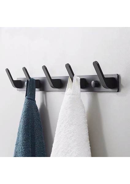 Bir Stil Siyah Cübbe Askı Banyo Havlu Askıları Havlular Çanta Şapka Askı Duvara Monteli Giysi Askısı Banyo Donanımı (Yurt Dışından) fiyatları