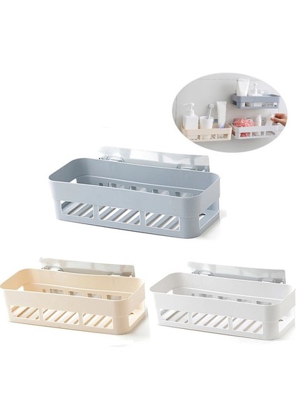 Gri Tarzı Ücretsiz Yumruklama Banyo Rafı Makyaj Masası Depolama Rafı Banyo Duvar Askı Banyo Emme Fg Rafı (Yurt Dışından) fiyatları