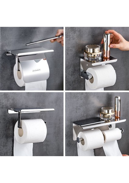 B Tarzı Tuvalet Wc Kağıt Tutucu Cep Telefonu Rafı Havlu Askısı Banyo Aksesuarları Kağıt Tutucu (Yurt Dışından) indirimleri