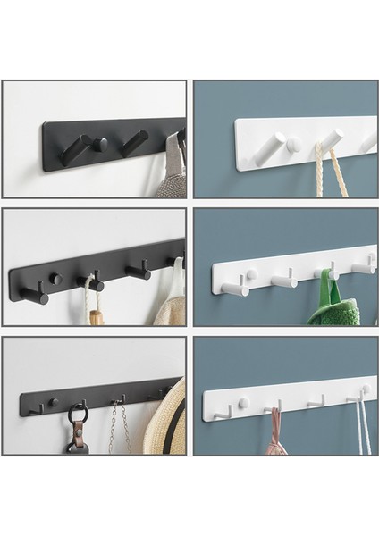 Typem 4 Siyah Stil Pcs Sıra Kanca Kapı Duvar Asılı Yapışkan Anahtarlık Askı Havlu Askısı Ev Düzenleyici Mutfak Banyo Aksesuarları (Yurt Dışından) fiyatları