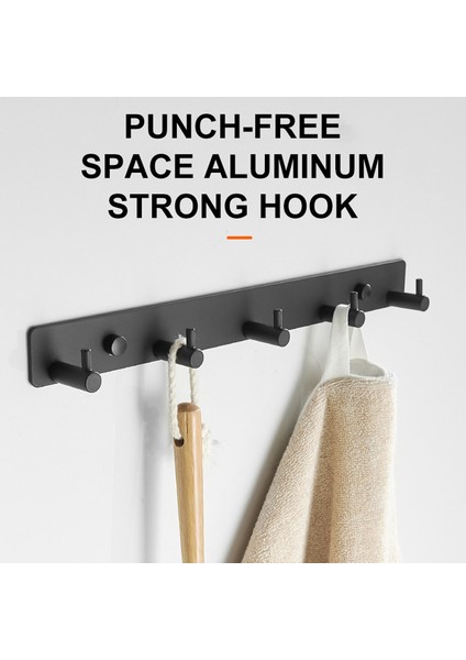 Typem 4 Siyah Stil Pcs Sıra Kanca Kapı Duvar Asılı Yapışkan Anahtarlık Askı Havlu Askısı Ev Düzenleyici Mutfak Banyo Aksesuarları (Yurt Dışından) indirimleri