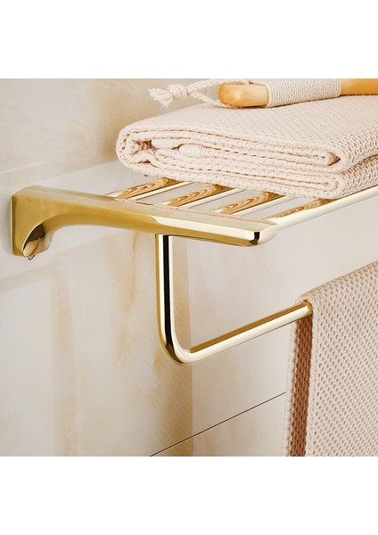 Mavi Stil Banyo Aksesuarları Kağıt Tutucu, Köşe Rafı, Havlu Askısı, Tuvalet Fırça Tutucu, Havlu Tutucu Pirinç Altın Banyo Donanım Seti (Yurt Dışından) fırsatları