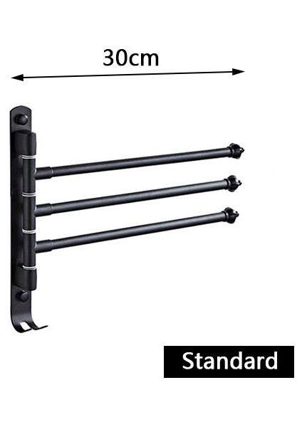 Siyah-3 Tarzı Cooanho Paslanmaz Çelik Banyo Döner Havlu Askılığı, 4 Kol Döner Havlu Rafı Kanca Duvara Monte Banyo Depolama Rafı (Yurt Dışından)