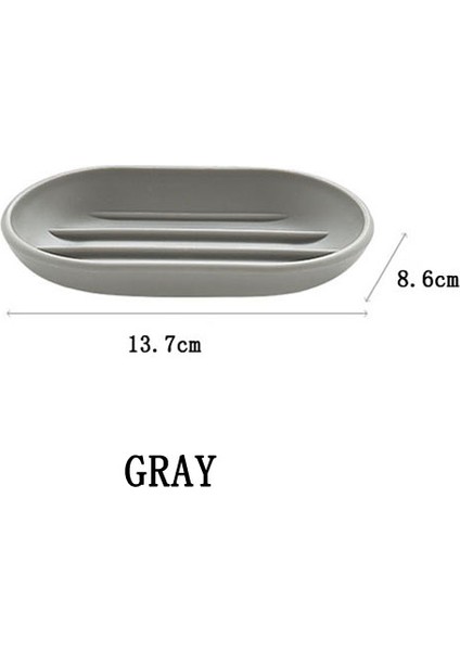 Gri Stil 1 Adet Sabunluk Tutucu Taşınabilir Sabun Kabı Plastik Sabun Konteyner Basit Tarz Sabun Kutusu Banyo Aksesuarları (Yurt Dışından)