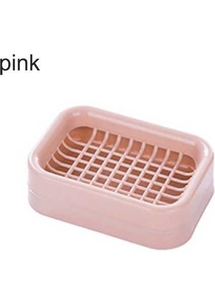 2 Pembe Stil Plastik Duş Sabunu Saklama Rafı Sabun Kutu Rafı Aracı Sabun Tepsisi Tutucu Sünger Tutucu Süzgeç Sabun Kutusu (Yurt Dışından)