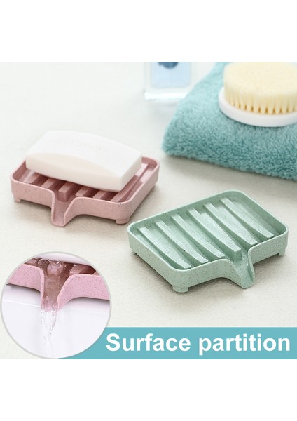 2 Pembe Stil Plastik Duş Sabunu Saklama Rafı Sabun Kutu Rafı Aracı Sabun Tepsisi Tutucu Sünger Tutucu Süzgeç Sabun Kutusu (Yurt Dışından)