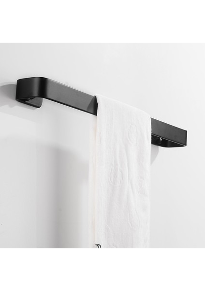 20CM Tarzı Siyah Havlu Askılığı Duvara Monte Edilebilir Banyo Havlu Tutucu Alüminyum Yaratıcı Bornoz Banyo Ray Askısı (Yurt Dışından) modelleri