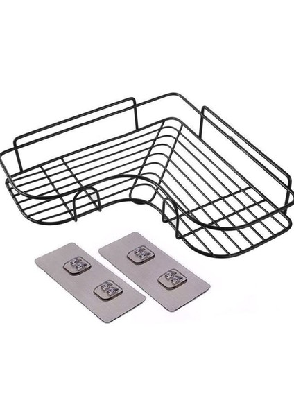 2 Adet Beyaz Büyük Stil Duvara Montaj Delme Gerektirmeyen Demir Banyo Rafı Şampuan Yer Tutucu Süngerli ve Askılı Duş Oda Saklama Aracı (Yurt Dışından) indirimleri