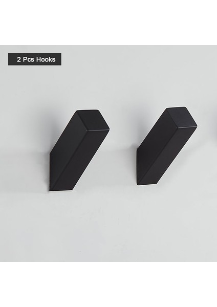 Siyah-2 Tarzı Duvara Monte Siyah Havlu Askısı Paslanmaz Çelik Siyah Bornoz Askısı, Banyo, Oturma Odası ve Otel Için Uygun (Yurt Dışından)