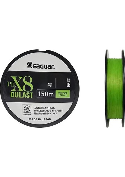 Dulast Pe 8 Örgü Spin Ipi 150MT Flash Green