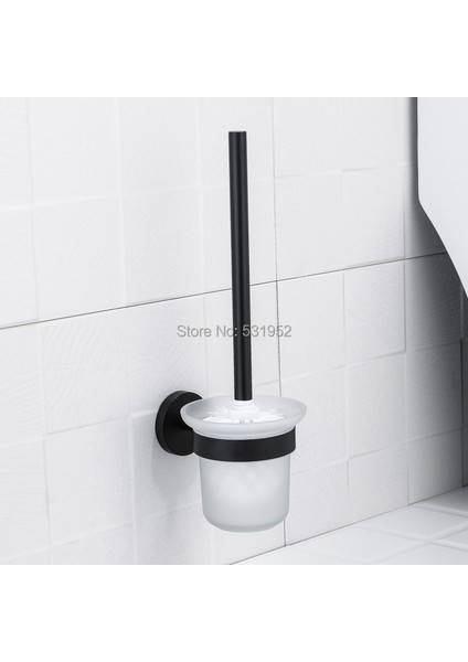 Kağıt Tutucu Stili Siyah Mat Paslanmaz Çelik Banyo Donanımı Havlu Askılığı Rulo Kağıt Tutucu Tuvalet Fırça Tutucusu Banyo Aksesuarları (Yurt Dışından)