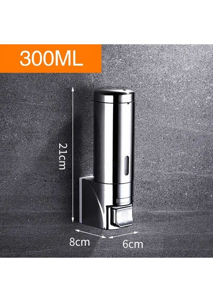 300ML Stili Yeni Sabunluk Duvara Monte Banyo Otel Şampuan Losyon Sıvı Sabun Dağıtıcısı Paslanmaz Çelik El Sabunu Dağıtıcısı (Yurt Dışından)