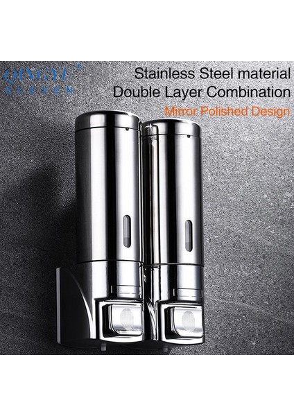 300ML Stili Yeni Sabunluk Duvara Monte Banyo Otel Şampuan Losyon Sıvı Sabun Dağıtıcısı Paslanmaz Çelik El Sabunu Dağıtıcısı (Yurt Dışından) modelleri