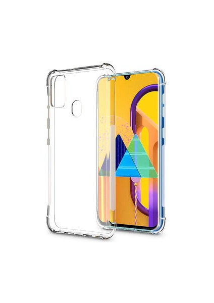 Samsung Galaxy M30S Köşe Korumalı Şeffaf Jelly Premium Silikon Kılıf