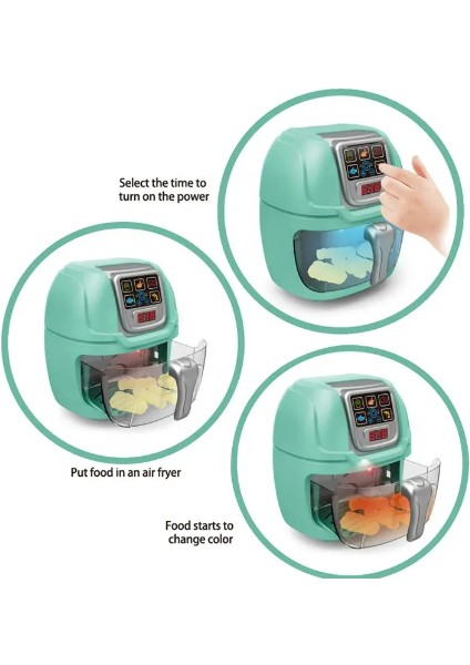 Asya Oyuncak 1017 Pilli Airfryer Oyuncak 9 Parça