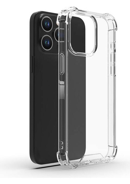 iPhone 15 Pro Köşe Korumalı Şeffaf Jelly Premium Silikon Kılıf