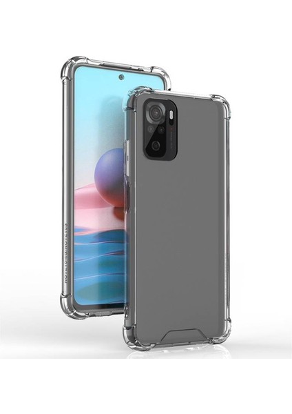 Redmi Note 10S Köşe Korumalı Şeffaf Jelly Premium Silikon Kılıf