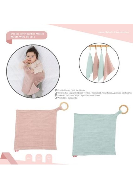 241 Müslin Diş Kaşıyıcı Ağız Bezi 30X30CM fiyatları
