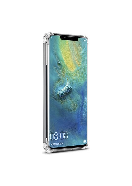 Huawei Mate 20 Pro Köşe Korumalı Şeffaf Jelly Premium Silikon Kılıf