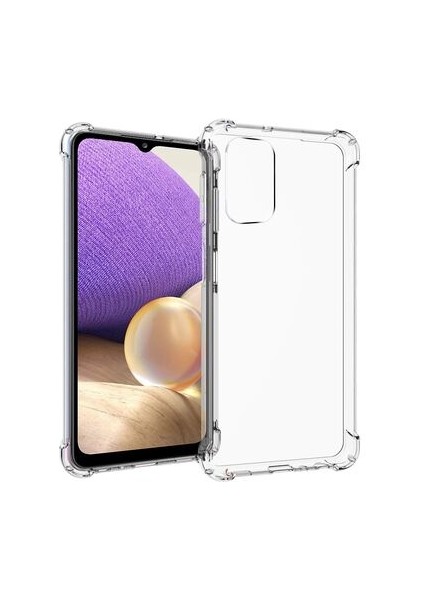 Samsung Galaxy A52 Köşe Korumalı Şeffaf Jelly Premium Silikon Kılıf
