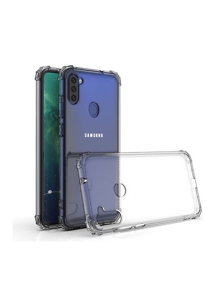 Samsung Galaxy A11 Köşe Korumalı Şeffaf Jelly Premium Silikon Kılıf