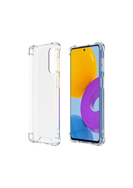 Samsung Galaxy M52 Köşe Korumalı Şeffaf Jelly Premium Silikon Kılıf