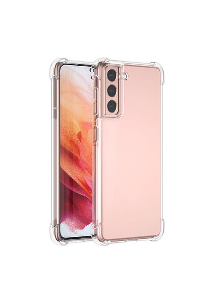 Samsung Galaxy S21 Köşe Korumalı Şeffaf Jelly Premium Silikon Kılıf