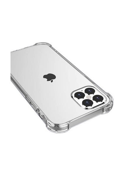 iPhone 12 Pro Köşe Korumalı Şeffaf Jelly Premium Silikon Kılıf