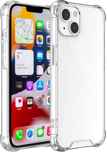 iPhone 15 Plus Köşe Korumalı Şeffaf Jelly Premium Silikon Kılıf