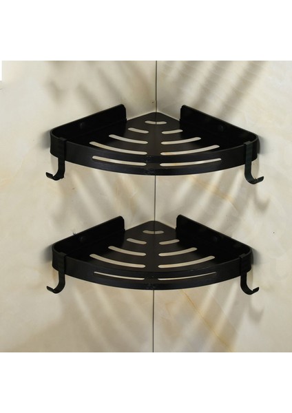 Ab X2 Stili Duvar-Delme Duş Depolama Rafı Tutucu Organizer Tuvalet Makyaj Lavabo Mutfak Aksesuarı ile Askılı Banyo Metal Raf (Yurt Dışından)