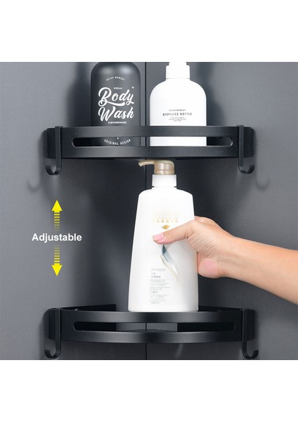 Ab X2 Stili Duvar-Delme Duş Depolama Rafı Tutucu Organizer Tuvalet Makyaj Lavabo Mutfak Aksesuarı ile Askılı Banyo Metal Raf (Yurt Dışından) indirimleri