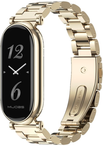 Xiaomi Mi Band 8 İçin Gt4 Üç Boncuklu Metal Kayış (Yurt Dışından)