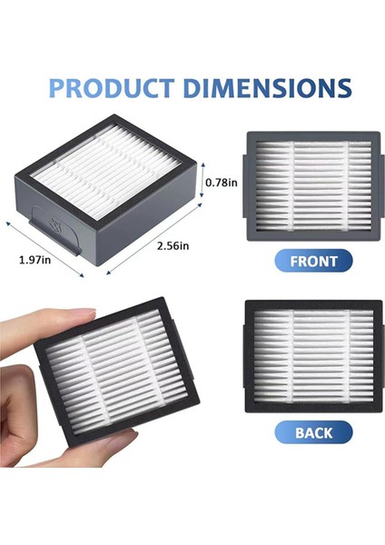 Irobot Roomba Evo I, E, J Serisi Için Hepa Filtresi: E5 E6 E7 I1 I3 I4 I5 I6 I7 I8 J7 ve Tüm Artı Robotik Elektrikli Süpürgeler (Yurt Dışından)