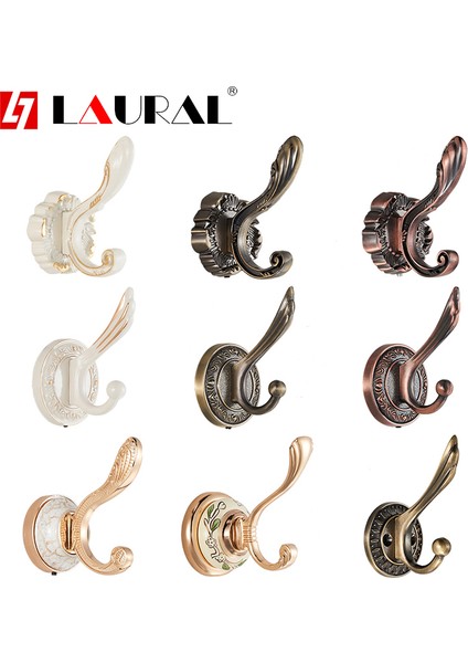 HK9014 Stili Avrupa Kıyafet Şapka Tek Kanca Duvar Askısı Duvar Ayakkabı Dolabı Banyo Mutfak Duvar Askısı Metal Krom Askı - Yapışkanlı Donanım (Yurt Dışından)