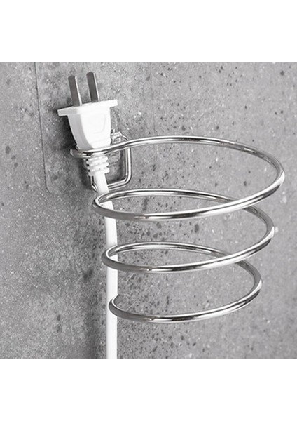 No.1 Tarzı Spiralli Duvara Monte Saç Kurutma Makinesi Tutucu Ücretsiz Delme Banyo Tuvalet Yatak Odası Depolama Rafı Saç Salonu Tasarımcı Kısa Araç (Yurt Dışından) fiyatları