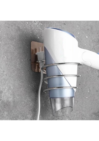 No.1 Tarzı Spiralli Duvara Monte Saç Kurutma Makinesi Tutucu Ücretsiz Delme Banyo Tuvalet Yatak Odası Depolama Rafı Saç Salonu Tasarımcı Kısa Araç (Yurt Dışından) fırsatları