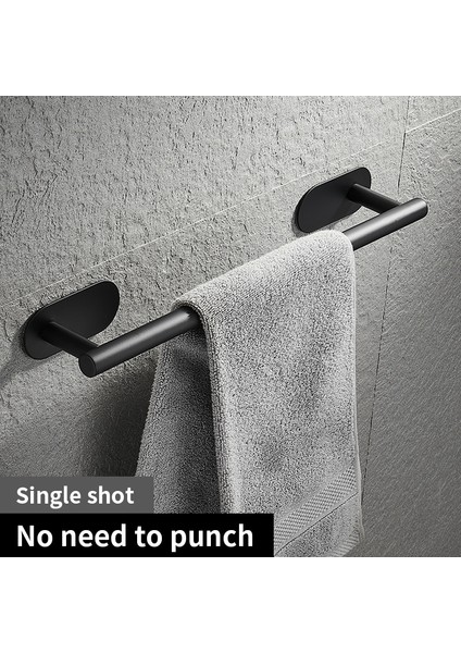 Tek Atış Stili Siyah Banyo Aksesuar Seti Havlu Askısı Çubuğu Rafı Kağıt Tutucu Diş Fırçası Tutucu Banyo Aksesuarları (Yurt Dışından)