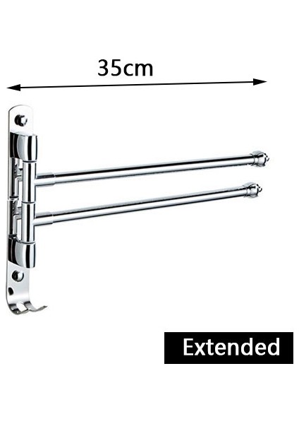Kaplama-2 Tarzı Cooanho Paslanmaz Çelik Banyo Döner Havlu Askılığı, 4 Kol Döner Havlu Rafı Kanca Duvara Monte Banyo Depolama Rafı (Yurt Dışından)