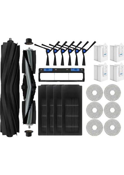 Ecovacs Fırça Kapağı Hepa Filtre Paspas Bezleri Toz Torbası Yedek Parçaları (Yurt Dışından)