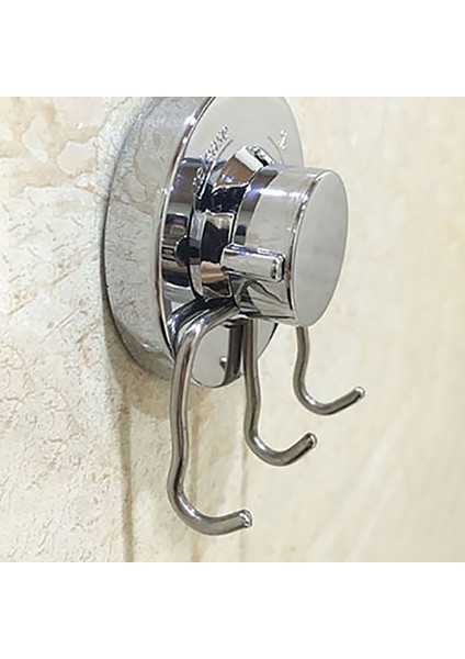 Üç Stil Abs + Paslanmaz Çelik Çıkarılabilir Vakum Emme Kancalı Duş Havlu Askısı Banyo Mutfak Duvar Kapı Tek Çift Üç Kanca (Yurt Dışından)