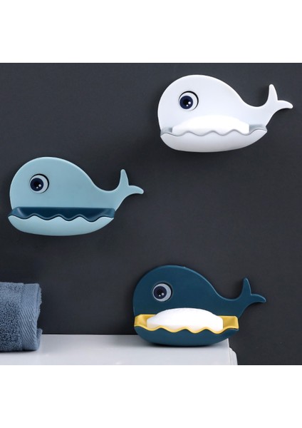 Lacivert Tarzı Banyo Sabunluk Tutucu Duvara Monte Sabun Kutusu Depolama Rafı Plastik Sızdırmaz Organizatör Tepsi Abs 13X7.5CM (Yurt Dışından) fiyatları