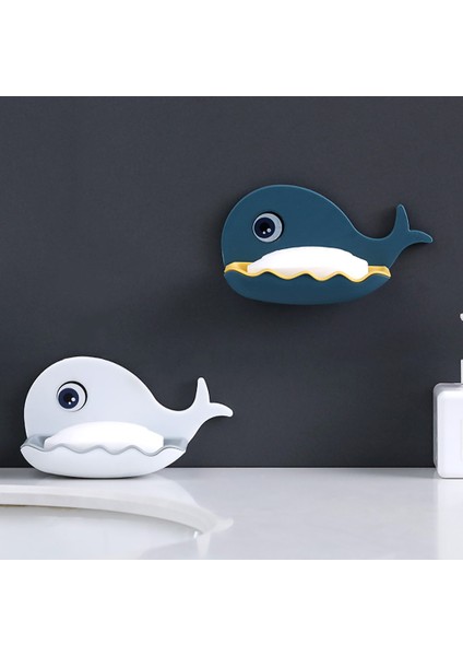 Lacivert Tarzı Banyo Sabunluk Tutucu Duvara Monte Sabun Kutusu Depolama Rafı Plastik Sızdırmaz Organizatör Tepsi Abs 13X7.5CM (Yurt Dışından) indirimleri