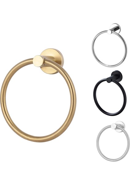 Fırçalanmış Altın Tarzı 1 Parça Fırçalanmış Altın Paslanmaz Çelik Havlu Askısı Banyo Duvara Monte Yuvarlak Havlu Halkaları Havlu Rafı Mutfak Depolama Aksesuarları (Yurt Dışından) modelleri