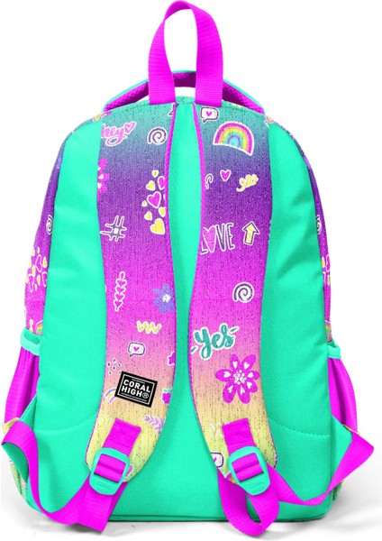 Kids Pembe Su Yeşili Flamingo Desenli 3’lü Okul Çanta Seti SET0123647 indirimleri