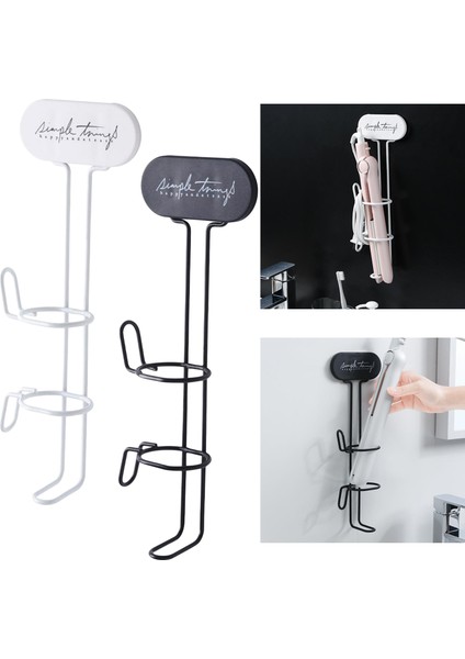 Beyaz Stil Duvara Monteli Saç Düzleştirici Depolama Rafı Saç Kurutma Makinesi Tutucu Askı Saç Maşası Tutucu Saç Maşası Rafı Saç Kurutma Makinesi Rafı (Yurt Dışından) fırsatları