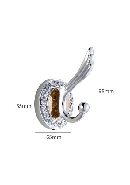 HK9008 Stili Avrupa Kıyafet Şapka Tek Kanca Duvar Askısı Duvar Ayakkabı Dolabı Banyo Mutfak Duvar Askısı Metal Krom Askı - Yapışkanlı Donanım (Yurt Dışından)