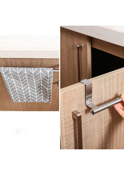 36X6,2 cm Stili Kapı Üstü Havlu Askısı Paslanmaz Çelik Banyo Mutfak Kabinet Havlu Rafı Askı (Yurt Dışından)