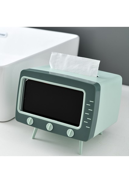 Pembe Tarzı Yaratıcı Kâğıt Havlu Kutusu Tv Şekilli Masaüstü Fg ile Cep Telefonu Tutucu Saklama 2'li Peçete Kutusu Saklama Kutusu Organizatör (Yurt Dışından) fırsatları