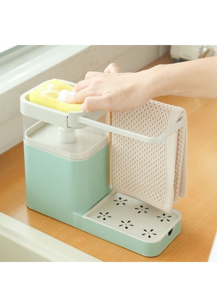 Pembe Tarzı Mutfak Banyo Için Sıvı Konteyner Sünger Tutucu Tepsi Havlu Rafı Drenaj Organizatörü Temizlik Sıvısı Bidon Pompalı Dispenser (Yurt Dışından) fiyatları